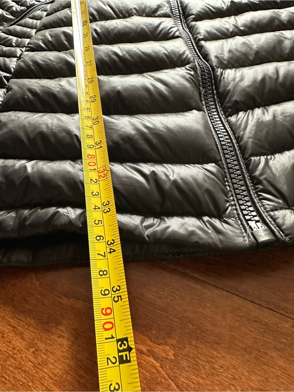 Calvin Klein XL Black Packable Premium Down Long Puffer Coat Hooded - Picture 11 of 11